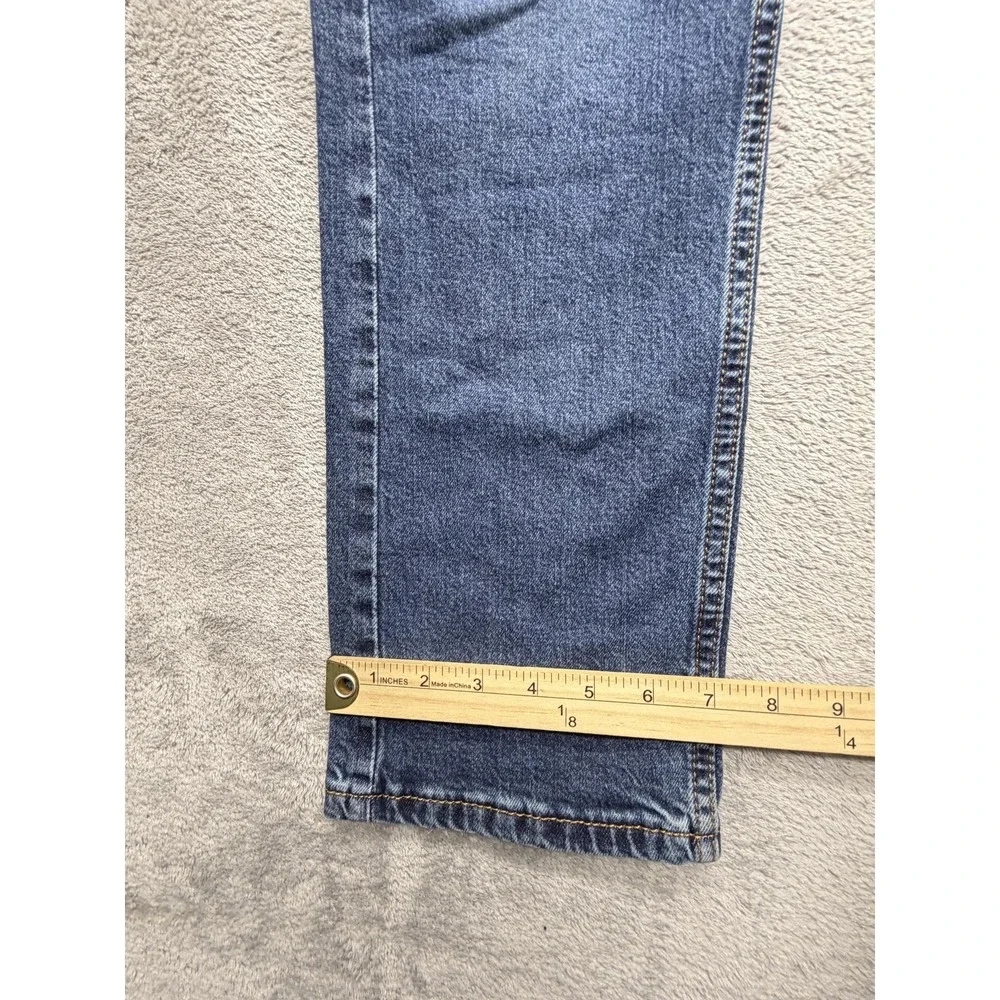 Levis 505 Jeans Mens Measured 31x30 Blue Straight Medium Wash‎ Stretch Denim
